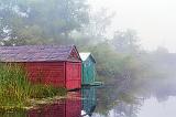 Boathouses In Fog_25582